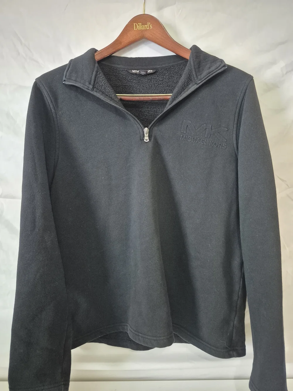 Michael Kors Men’s Black Half-Zip Fleece Pullover